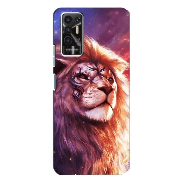 Чехол с принтом «Красочный Лев» для TECNO Pova 2 (LE7n)