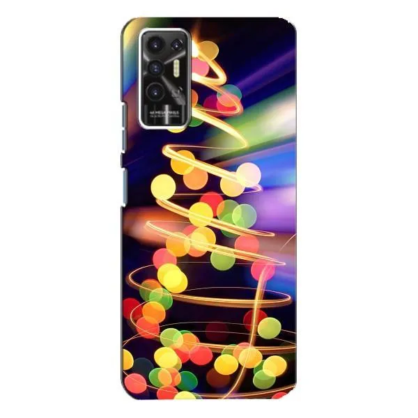 Чехол с принтом «Елка с гирлянд» для TECNO Pova 2 (LE7n)