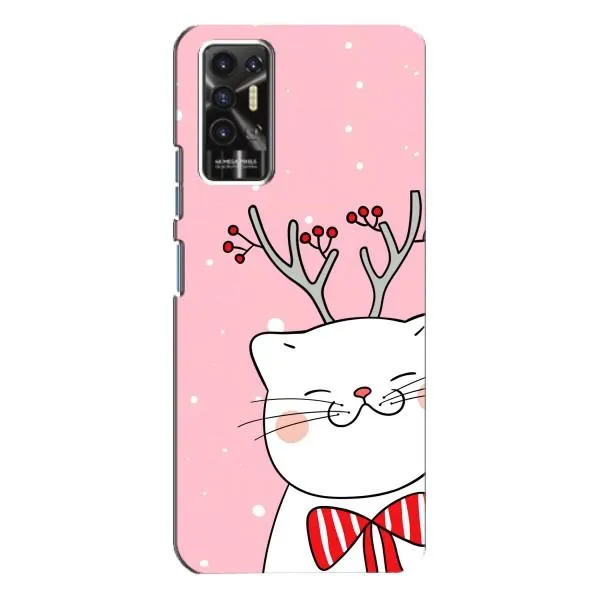 Чехол с принтом «Зимний кот» для TECNO Pova 2 (LE7n)