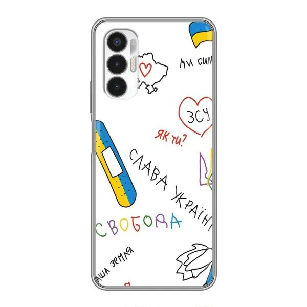 Чехол с принтом «Стикер» для TECNO POVA 3 (LF7n)