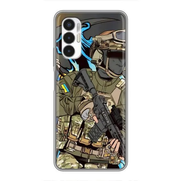 Чехол с принтом «Воин ВСУ» для TECNO POVA 3 (LF7n)