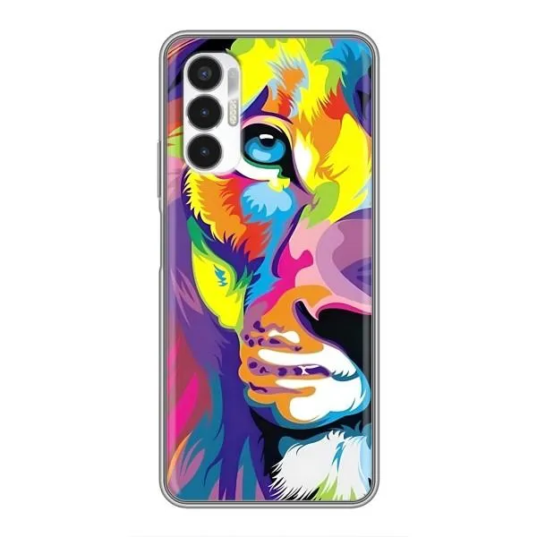 Чехол с принтом «Яркий Лев» для TECNO POVA 3 (LF7n)