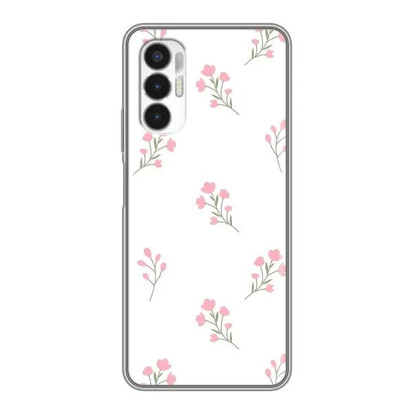 Чехол с принтом «Розовые цветы» для TECNO POVA 3 (LF7n)