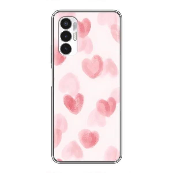 Чехол с принтом «Розовые сердечки» для TECNO POVA 3 (LF7n)