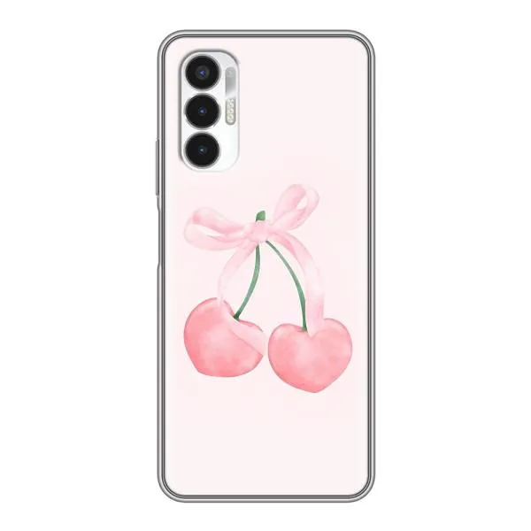 Чехол с принтом «Розовые вишни» для TECNO POVA 3 (LF7n)