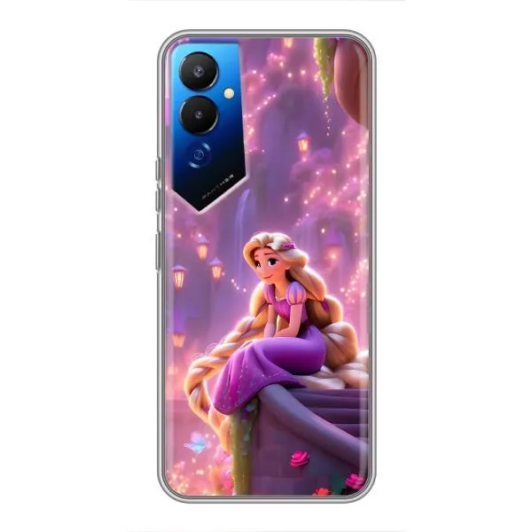 Чехол с принтом «Рапунцель в замке» для TECNO POVA 4 (LG7n)