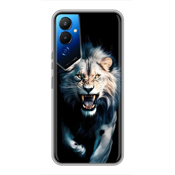Чехол с принтом «Лев в темноте» для TECNO POVA 4 (LG7n)