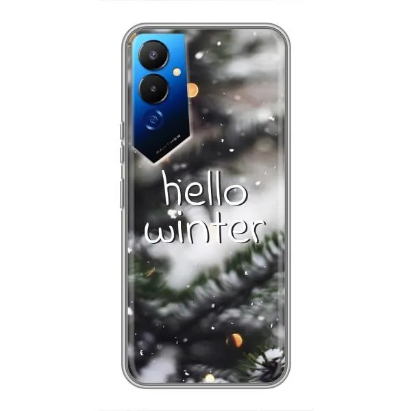 Чехол с принтом «Hello winter» для TECNO POVA 4 (LG7n)