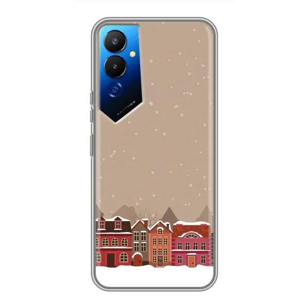 Чехол с принтом «Зимний город» для TECNO POVA 4 (LG7n)