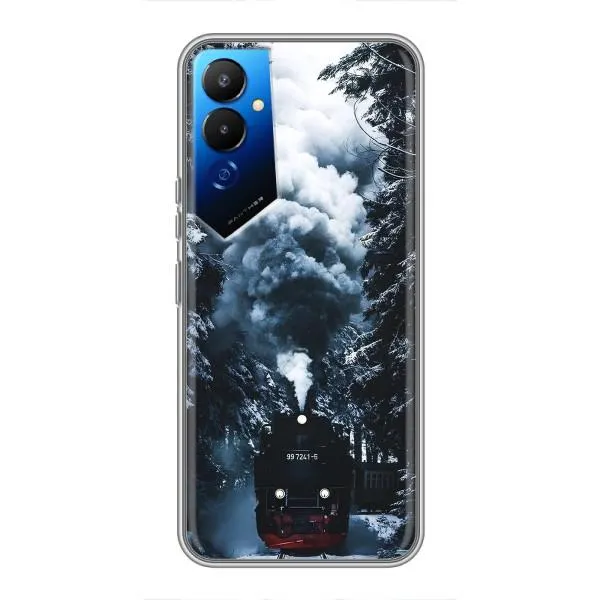 Чехол с принтом «Зимний поезд» для TECNO POVA 4 (LG7n)