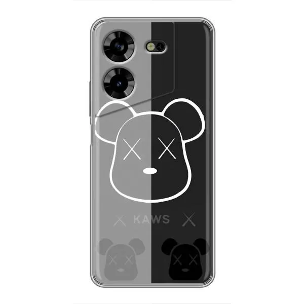 Чехол с принтом «БеарБрик глаза» для TECNO POVA 5 (LG7n)
