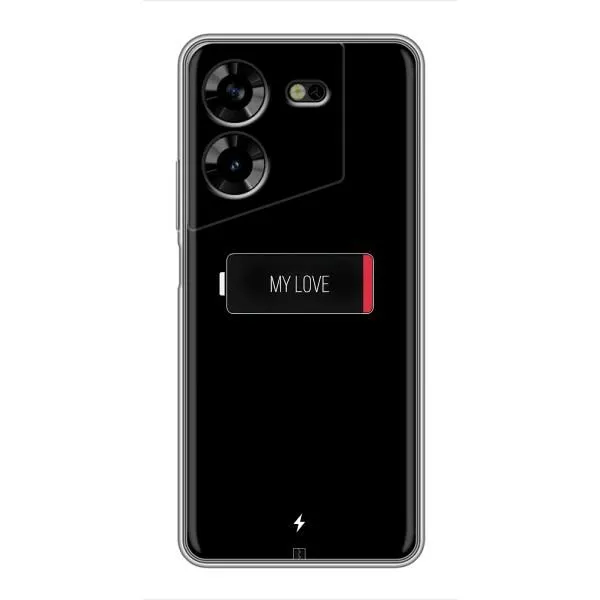 Чехол с принтом «Love battery» для TECNO POVA 5 (LG7n) Чехол с принтом «Love battery» для TECNO POVA 5 (LG7n)