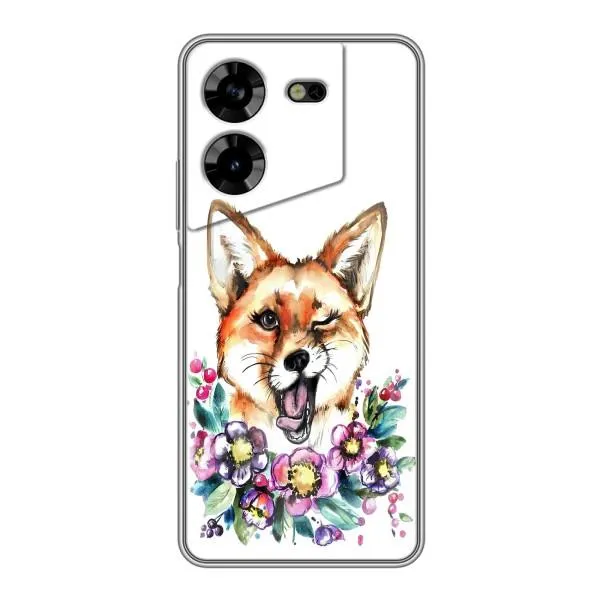 Чехол с принтом «Веселая лисичка» для TECNO POVA 5 (LG7n) Чехол с принтом «Веселая лисичка» для TECNO POVA 5 (LG7n)