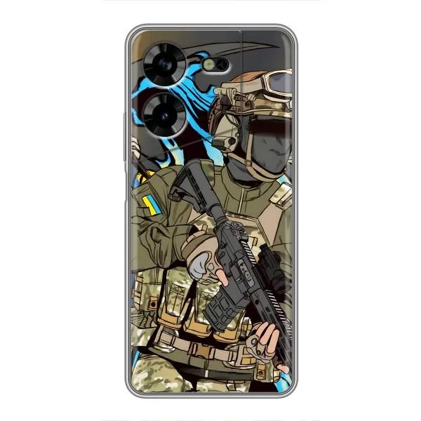 Чохол з принтом «Воїн ЗСУ» для TECNO POVA 5 (LG7n) Чохол з принтом «Воїн ЗСУ» для TECNO POVA 5 (LG7n)