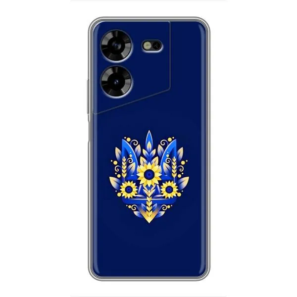 Чехол с принтом «Цветочный Герб» для TECNO POVA 5 (LG7n)