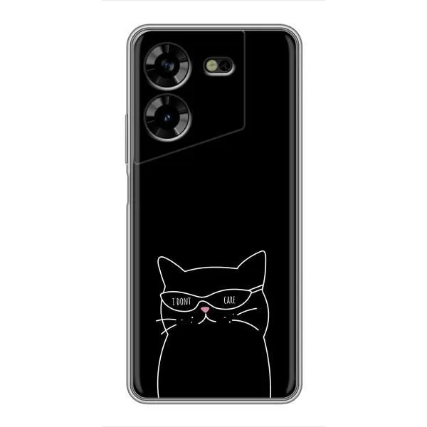 Чехол с принтом «Равнодушный кот» для TECNO POVA 5 (LG7n)