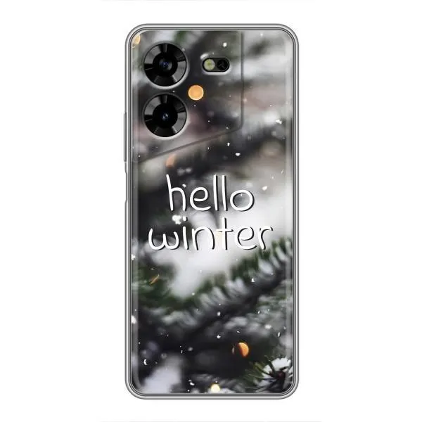 Чехол с принтом «Hello winter» для TECNO POVA 5 (LG7n)