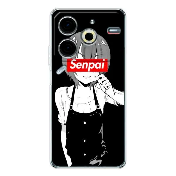 Чохол з принтом «Senpai» для TECNO Pova 6 Neo 5G Чохол з принтом «Senpai» для TECNO Pova 6 Neo 5G