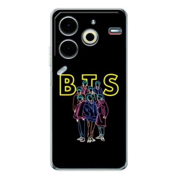 Чохол з принтом «BTS стайл» для TECNO Pova 6 Neo 5G Чохол з принтом «BTS стайл» для TECNO Pova 6 Neo 5G