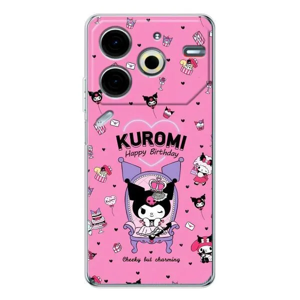 Чехол с принтом «KUROMI» для TECNO Pova 6 Neo 5G