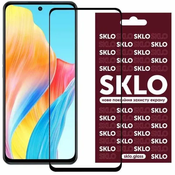Захисне скло SKLO 3D для TECNO Pova 6 (LI7) — Чорний — фото 1 Захисне скло SKLO 3D для TECNO Pova 6 (LI7) — Чорний — фото 1