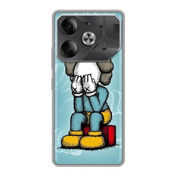 Чехол с принтом «Плач Bearbrick» для TECNO Pova 6
