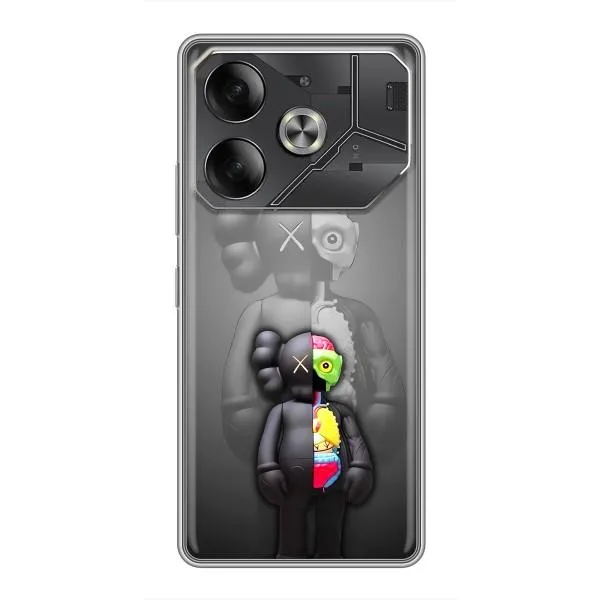 Чехол с принтом «Тело Bearbrick» для TECNO Pova 6