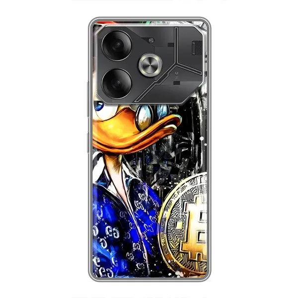Чехол с принтом «Биткойн Скрудж» для TECNO Pova 6
