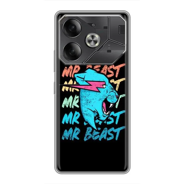 Чохол з принтом «logo Mr beast» для TECNO Pova 6