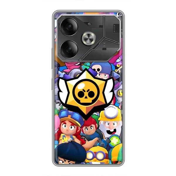 Чохол з принтом «Лого Brawl Stars» для TECNO Pova 6