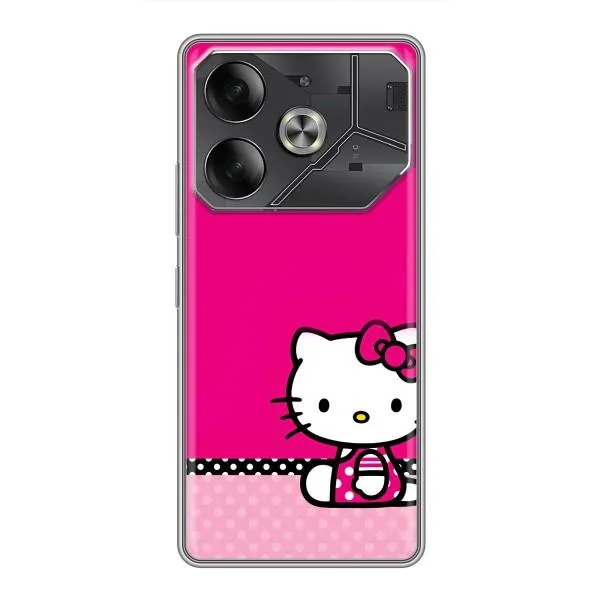 Чохол з принтом «Girl KITTY» для TECNO Pova 6
