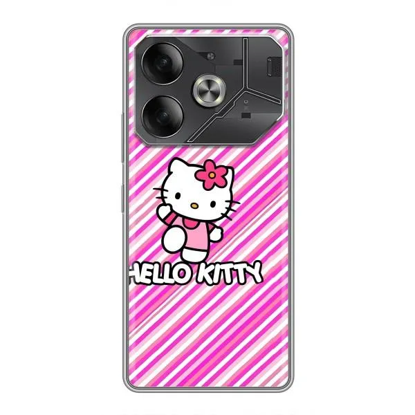 Чохол з принтом «Hello Kytty» для TECNO Pova 6