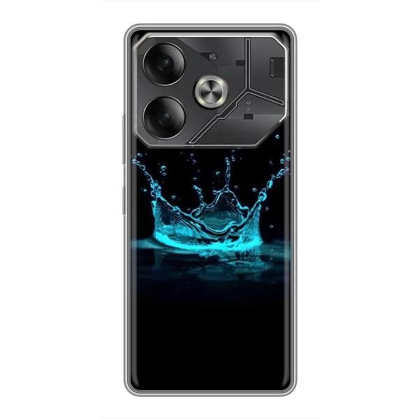 Чохол з принтом «Крапля корони» для TECNO Pova 6