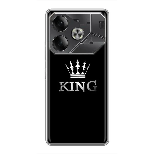 Чохол з принтом «KING» для TECNO Pova 6