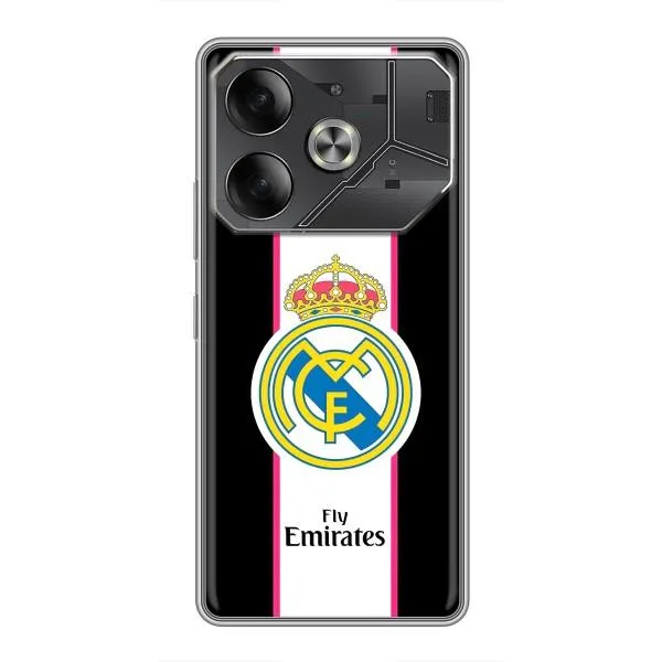 Чохол з принтом «лого Real Madrid» для TECNO Pova 6 Чохол з принтом «лого Real Madrid» для TECNO Pova 6