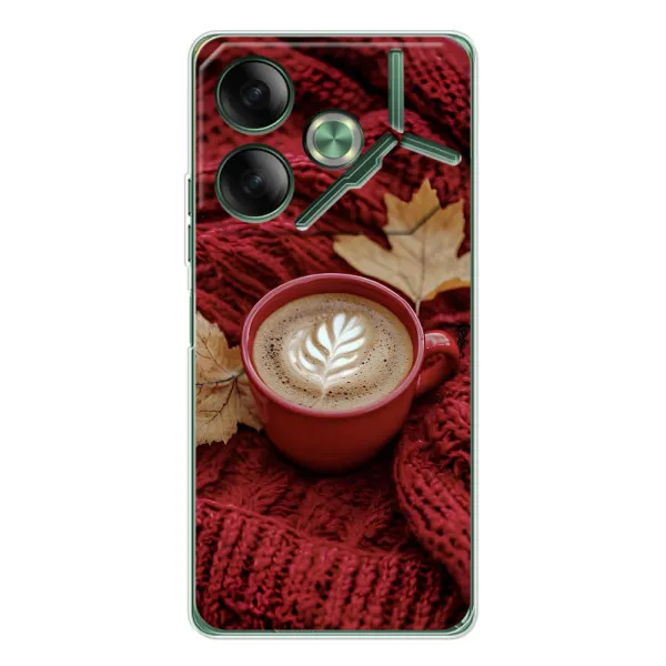 Чехол с принтом «Кофе на пледе» для TECNO Pova 7 5G