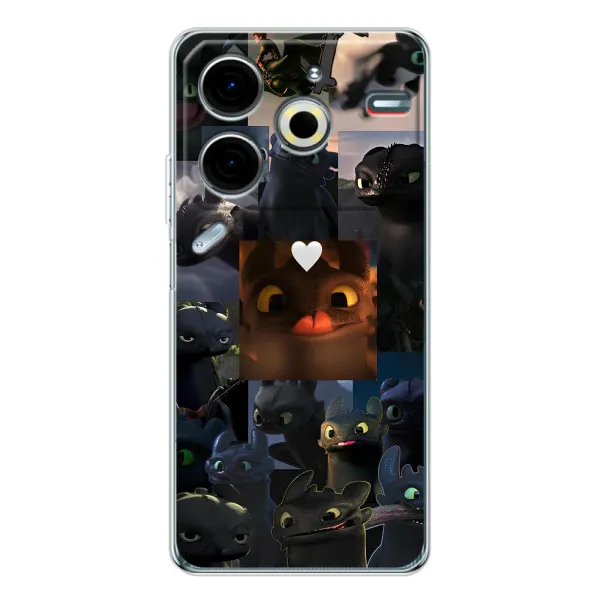 Чохол з принтом «Дракон колаж» для TECNO Pova 7 Pro Чохол з принтом «Дракон колаж» для TECNO Pova 7 Pro