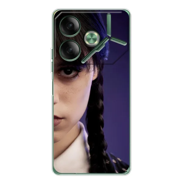 Чехол с принтом «Загадочный взгляд Уэнздей» для TECNO Pova 7 Ultra Чехол с принтом «Загадочный взгляд Уэнздей» для TECNO Pova 7 Ultra