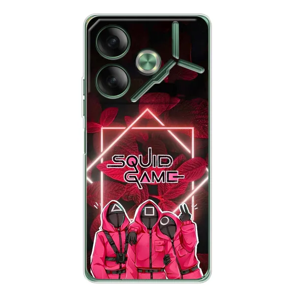 Чехол с принтом «Охранники Игра кальмара» для TECNO Pova 7 Ultra Чехол с принтом «Охранники Игра кальмара» для TECNO Pova 7 Ultra