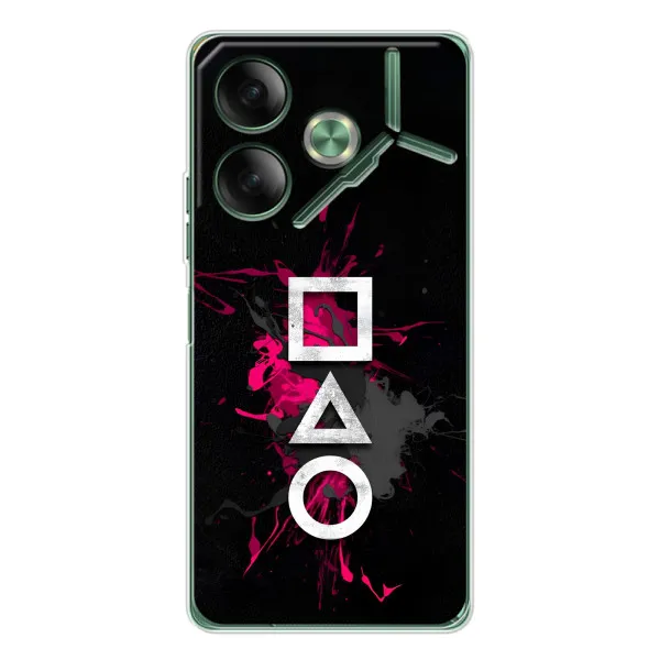 Чехол с принтом «Символы Игра кальмара» для TECNO Pova 7 Ultra Чехол с принтом «Символы Игра кальмара» для TECNO Pova 7 Ultra