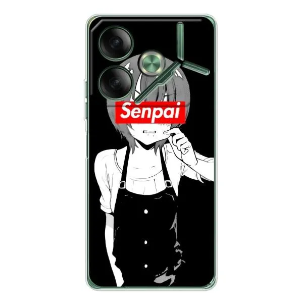 Чохол з принтом «Senpai» для TECNO Pova 7