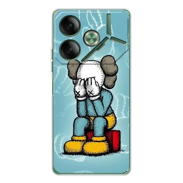 Чехол с принтом «Плач Bearbrick» для TECNO Pova 7