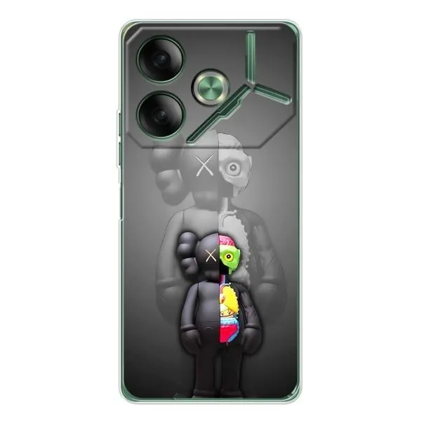 Чехол с принтом «Тело Bearbrick» для TECNO Pova 7