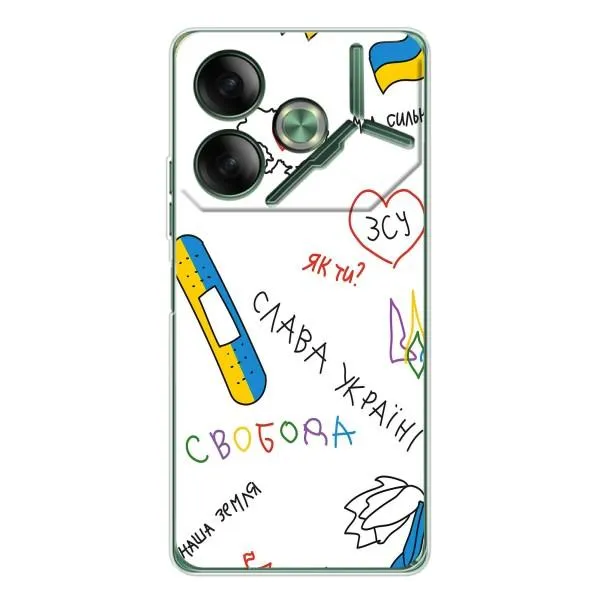 Чехол с принтом «Стикер» для TECNO Pova 7 Чехол с принтом «Стикер» для TECNO Pova 7
