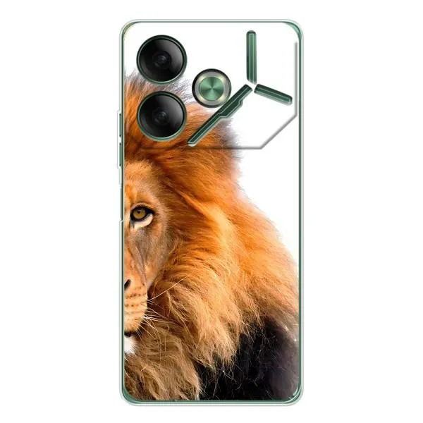 Чехол с принтом «Лев грива» для TECNO Pova 7