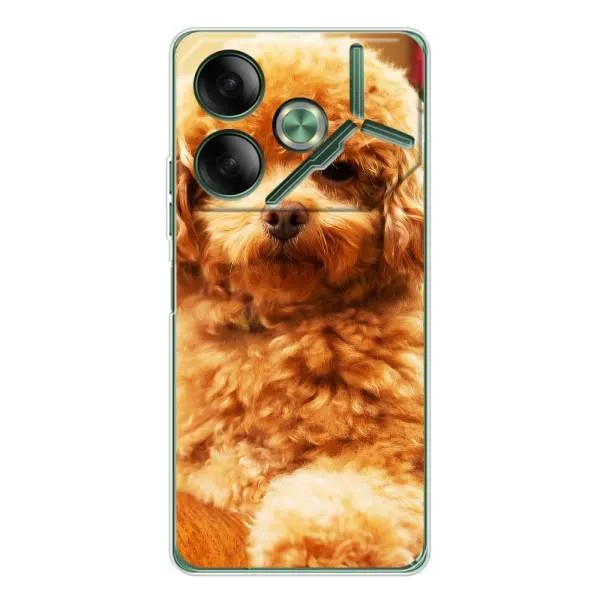 Чехол с принтом «Щенок Бишон» для TECNO Pova 7