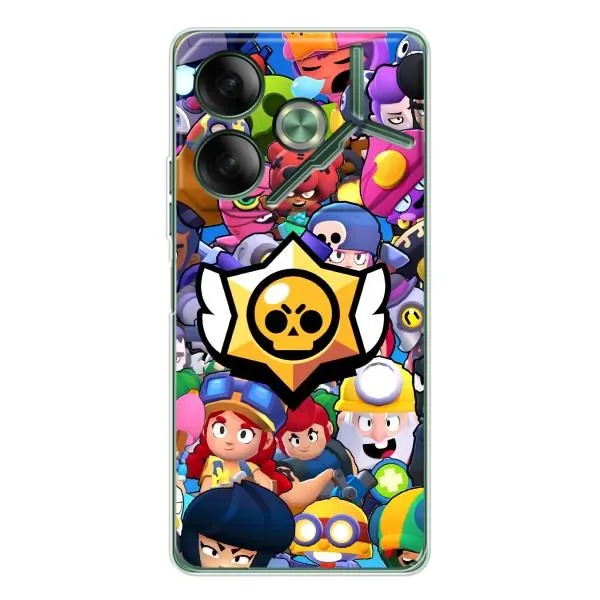 Чехол с принтом «Лого Brawl Stars» для TECNO Pova 7