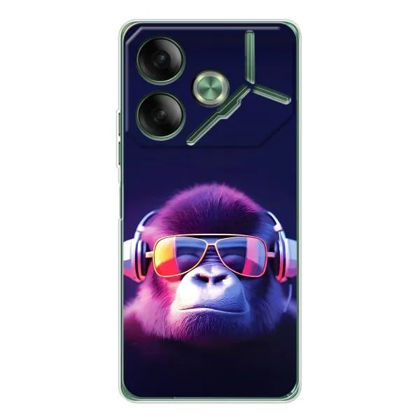 Чехол с принтом «Стильная обезьяна» для TECNO Pova 7