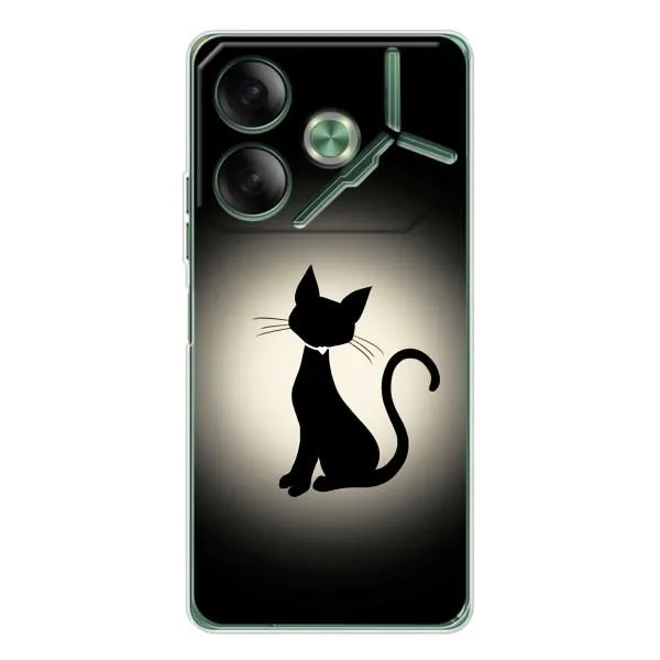 Чехол с принтом «Силуэт котика» для TECNO Pova 7