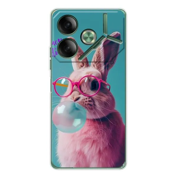 Чехол с принтом «Кролик в очках» для TECNO Pova 7 Чехол с принтом «Кролик в очках» для TECNO Pova 7